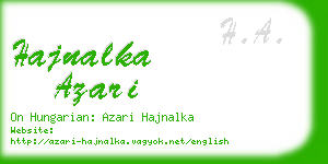 hajnalka azari business card